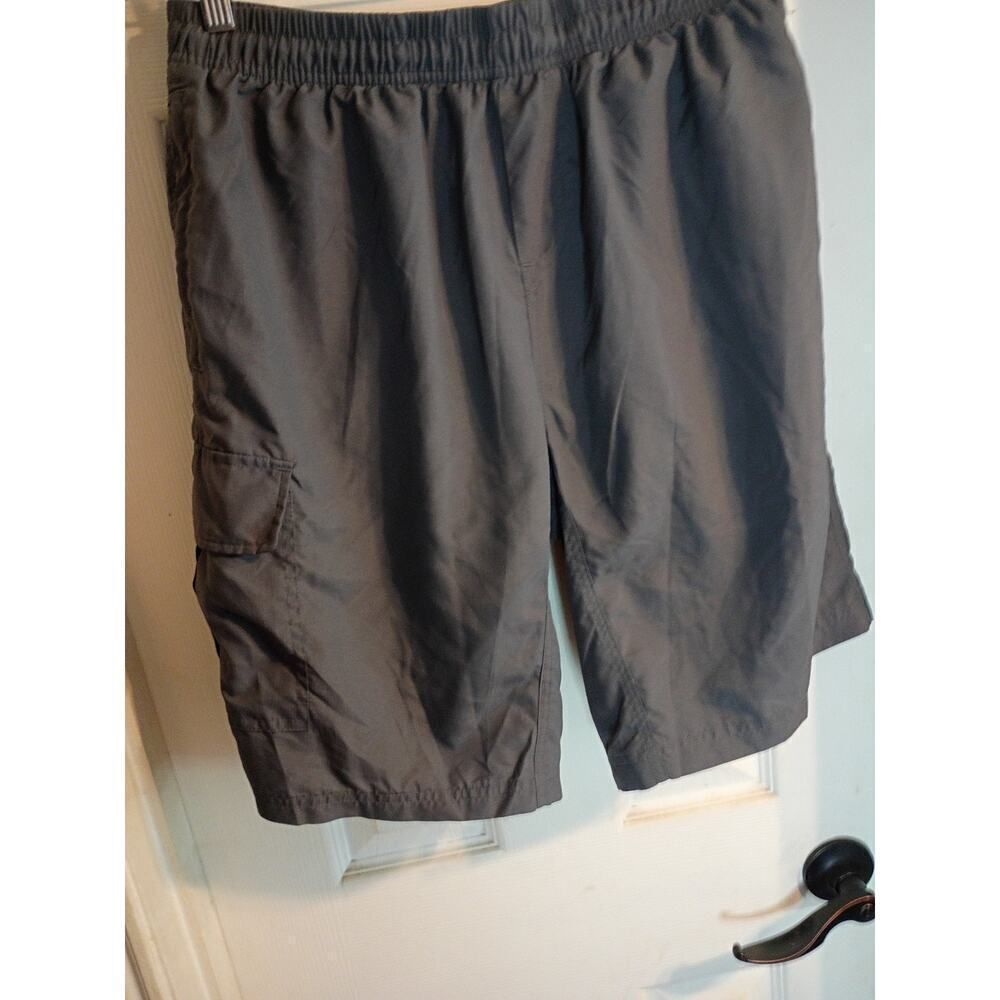 Baleaf Cycling Shorts Gray Sz L Padded Elastic Waist Drawstring